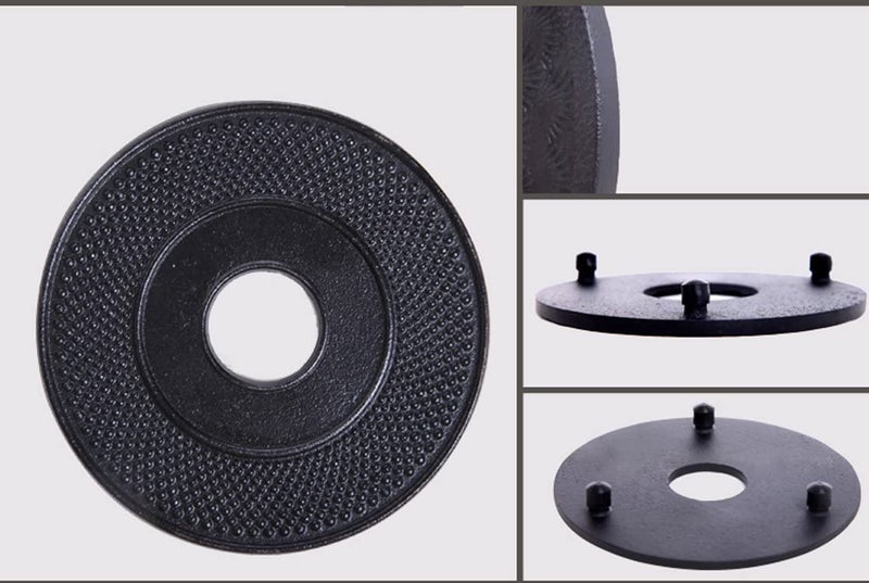 suyika Cast Iron Mat with Rubber Pegs/Feet for Japanese Tea Kettle Cast Iron Teapot Black Trivet 5.3in - Image 3